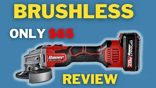 NEW! Cordless Bauer BRUSHLESS Angle Grinder - Initial Review! (Harbor Freight)
