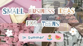 Small business ideas for teens in summer in 2024 ✨ #aesthetic #entrepreneurs #smallbusiness