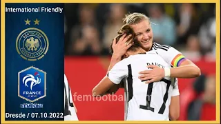 [2-1] | 07.10.2022 | Germany vs France | Women Football International Friendly