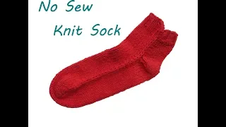 Basic No Sew Knit Socks with Straight Needles