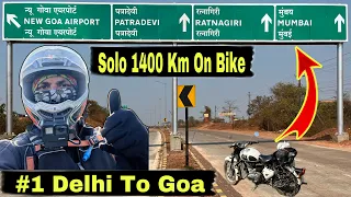 Delhi To Mumbai SOLO , Non-Stop 1400 KM ? | Delhi To Goa on Bike #delhi #solo #mumbai #royalenfield