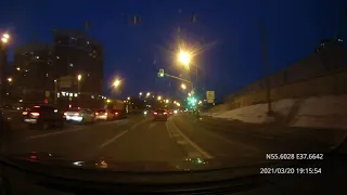 Driving in Moscow City: Чертаново Центральное - Марьино 20/03/2021 (timelapse 4x)