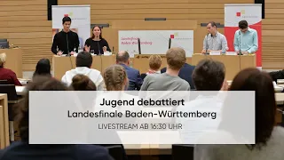 Landesfinale "Jugend debattiert" Baden-Württemberg, 31. März 2023, 16:30 Uhr