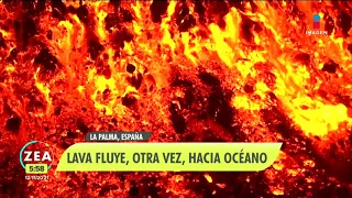 Captan cascada de lava en la isla de La Palma, España | Noticias con Francisco Zea