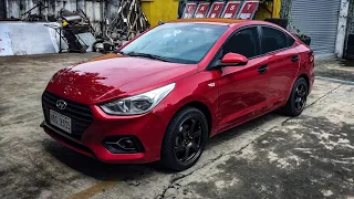 K&N air intake system on a Hyundai Accent