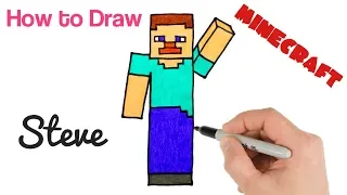 How to Draw Steve from Minecraft easy step by step drawing