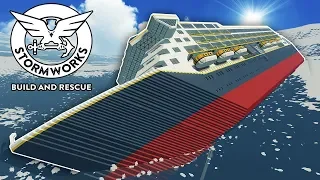 BIGGEST CRUISE SHIP VS TSUNAMI! - Stormworks Gameplay - Sinking Ship Survival