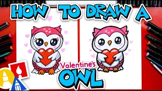 How To Draw A Valentine's Owl