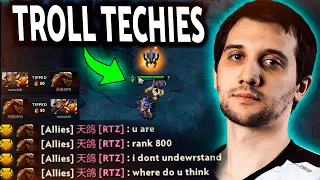 Arteezy: My Techies just made a troll item build...