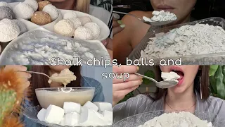 Меловые шарики, суп и сухая крошка/Chalk balls, soup and dry crumbs