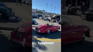 1955 speedster rolling into Jack Staggs annual 356th day party - San Clemente