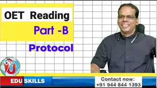 Edu Skills OET: Sample - 5: Q. 6 _ Q& A: Reading Part - B: Protocol: Tips & Tricks: OET made easy