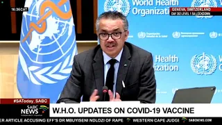 World Health Organisation updates on COVID-19 vaccines: 12 April 2021