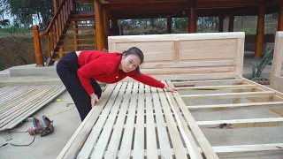 Carpentry Skills: Woodworking Make Wooden Bed For Sell - Complete wooden bed | My Farm / Đào