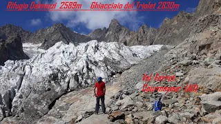 Rifugio Dalmazzi 2589m Ghiacciaio di Triolet 2830m Courmayeur (AO) 17 Settembre 2019