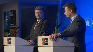 Ukraine : Porochenko et Rasmussen tout en retenue avant l'annonce éventuelle d'un cessez-le-feu