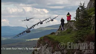 Mach Loop 2022 Highlights!! USAF F-15Eagle V F35Lightning Low Level through the Mountains of Wales