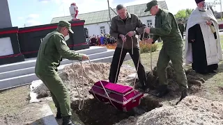 Перезахоронение останков погибших солдат в г.п. Порозово