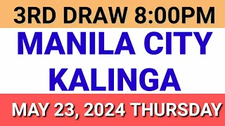 STL - KALINGA,MANILA CITY May 23, 2024 3RD DRAW RESULT