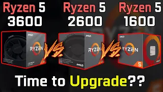 Ryzen 5 3600 vs Ryzen 5 2600 vs Ryzen 5 1600 Gaming Benchmarks