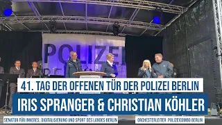 18.09.2022 #Berlin Iris Spranger, Senator für Inneres/#Polizeicombo-Orchesterleiter Christian Köhler