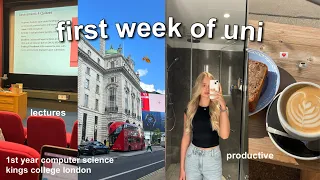 first week of uni 🎧🧸 london uni diaries, first year computer science student (kcl)