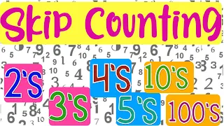 Skip Counting by 2’s, 3’s, 4’s, 5’s, 10’s, and 100’s | MATH VIDEOS