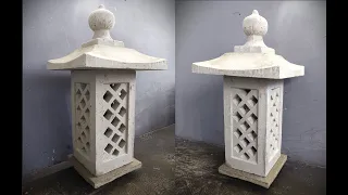 Making a complex fiberglass mold for a concrete lantern