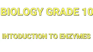 Biology Grade 10 || Introduction to Enzymes || Series 1 #Enzymes #grade10 #biology