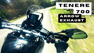 Ripping the new 2022 Yamaha Tenere 700 - ARROW exhaust - HD sound