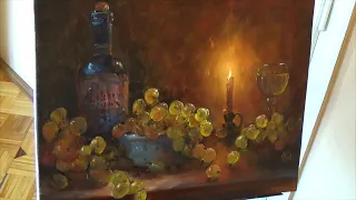 How to paint beautiful grapes. Ukrainian painting