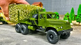 Модель грузовика КРАЗ ЛЕСОВОЗ масштаб 1/43. Про машинки.
