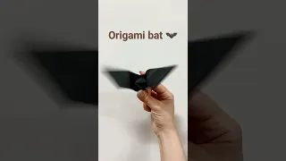 Super easy bat 🦇 origami flapping bat #shorts #diy