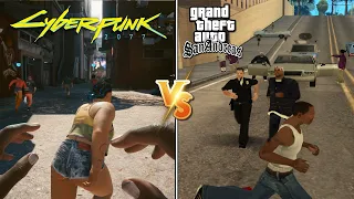 Cyberpunk 2077 Physics vs. GTA San Andreas Physics