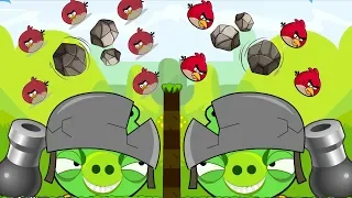Angry Birds Cannon Collection 2 - OVERDRIVE FULL THROW STONE AND BIRD TO CANNON  PIG!