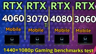 RTX 4060 laptop VS RTX 3060 M VS RTX 4080 LAPTOP VS RTX 3070 TI M Gaming Benchmarks 1440p +1080p