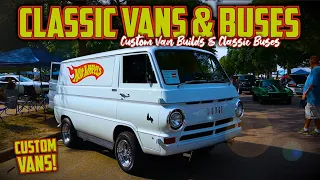 AMAZING Custom Vans & Buses!!! FULL HOUR of JUST CLASSIC VANS & BUSES! Classic Cars, Classic Vans!