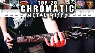 The Power Of Chromaticism | Top 20 Chromatic Metal Riffs | Tabs