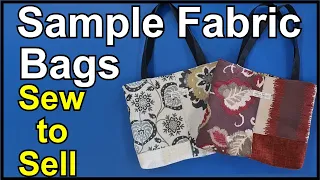 Sew to Sell How to use sample fabric swatches patchwork bag rescued reused unwanted fabric