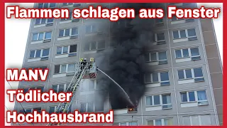 ❌️Ein TOTER und über 50 VERLETZTE bei Hochhausbrand in Leipzig‼️MASSIVE RAUCHWOLKE🚨Großeinsatz🚒