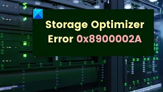 Storage Optimizer Error 0x8900002A, Operation requested not supported by hardware