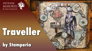 Steampunk Traveller | Scrapbook mini album walkthrough | Sir and Lady Vagabond | Stamperia | #301