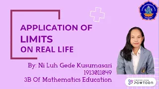 [ENGLISH FOR MATH 1] LET'S SEE THE APPLICATION OF LIMITS ON REAL LIFE