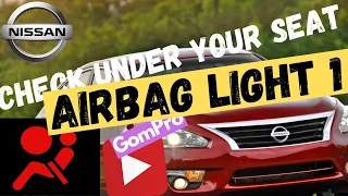 airbag warning light solid on fix challenge - nissan altima 2013