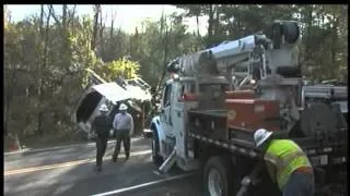 Bucket Truck Flips Injuring Worker