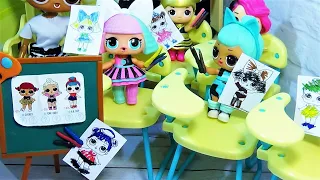 LOL SURPRISE DOLLS IN THE DARK! Cartoons collection of funny series lol surprise Dolls at school