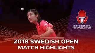 Cheng Meng vs Zhu Yuling | 2018 ITTF Swedish Open Highlights (1/2)