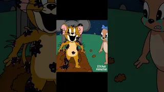 Jerry became a zombie-glitch / Tom and Jerry (Animation) #shorts