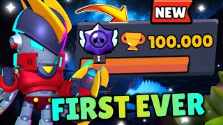 ONLY A PLAYER has 100.000🏆not HYRA or PHYSIC ! FIRST EVER 100K `Brawl Stars English