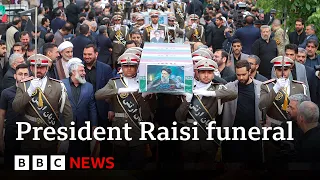 Mourners in Iran attend President Raisi's funeral procession | BBC News